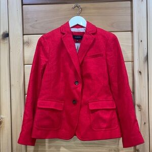 Talbots Bold Red Wool Women's Blazer